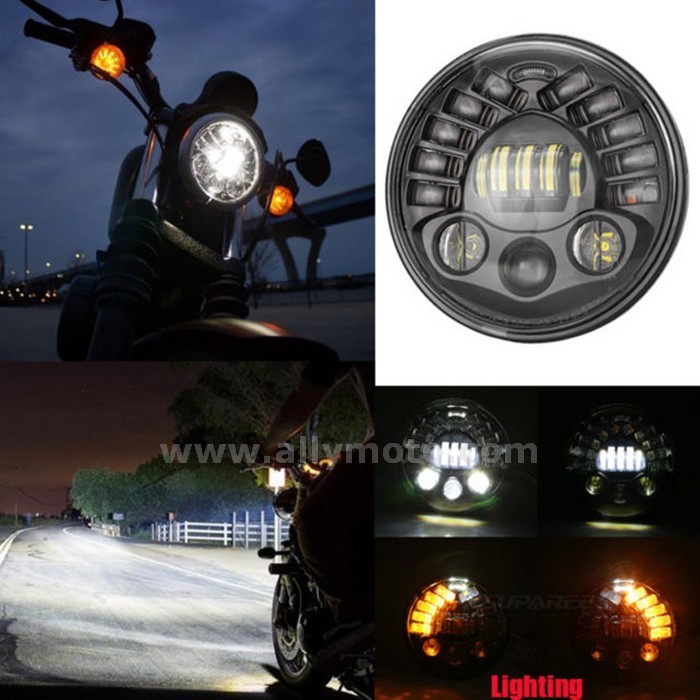 154 7 Inch Led Headlight Bulb Drl Daymaker Projector Headlamp Harley@2
